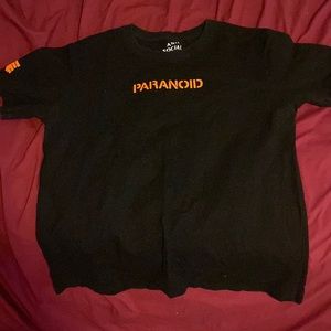 Black and orange paranoid shirt